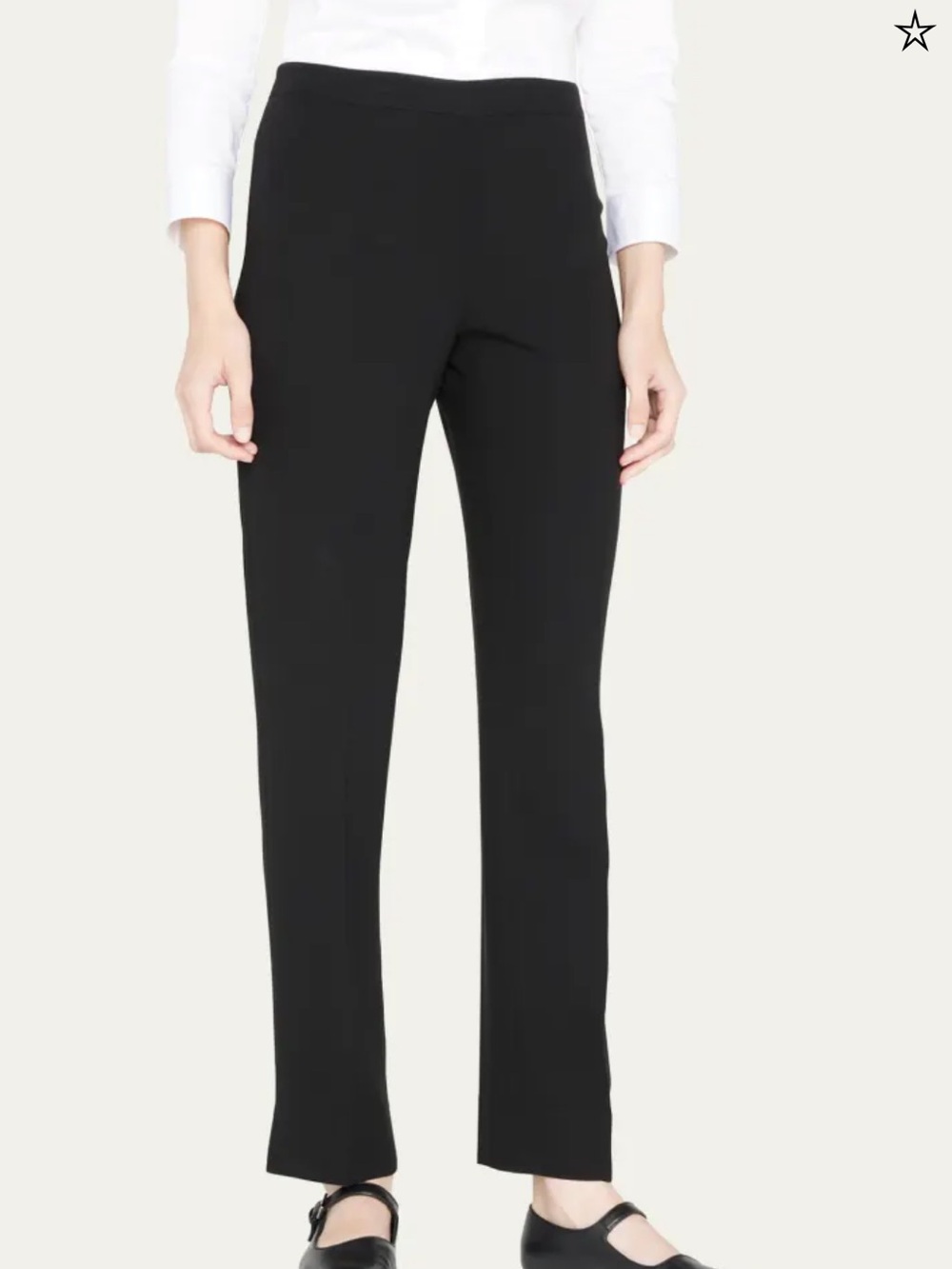 Lafayette 148 New York Black Straight-Leg Bleecker Pants